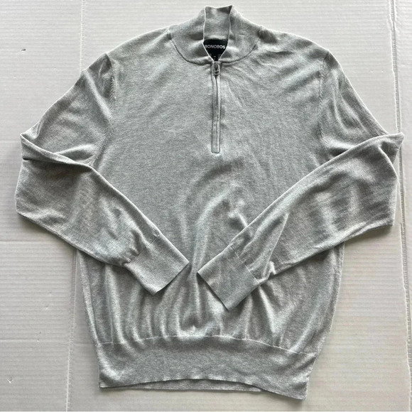 BONOBOS Slim Fit Half Zip Sweater . - Picture 10 of 13